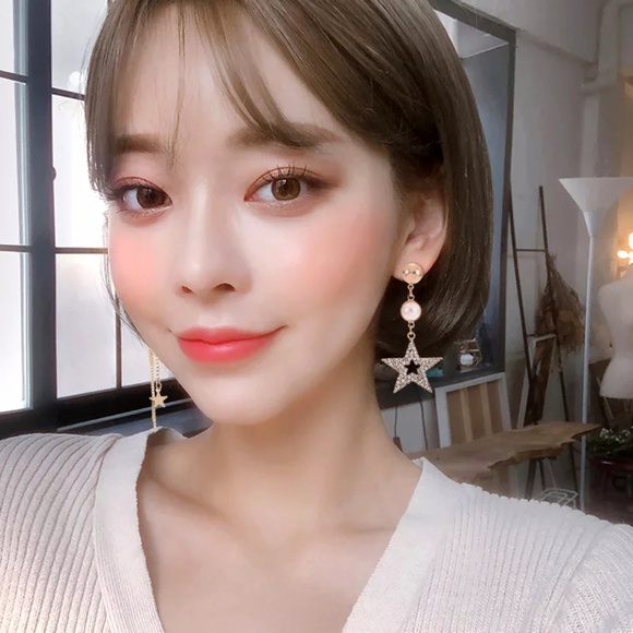 💎Luxury crystal star dangle earrings - Picture 3 of 5